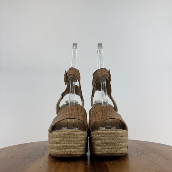 New Womens Sam Edelman Vada Tan Strappy Woven Espadrille Wedge Sandals Size 9 M - Picture 3 of 8